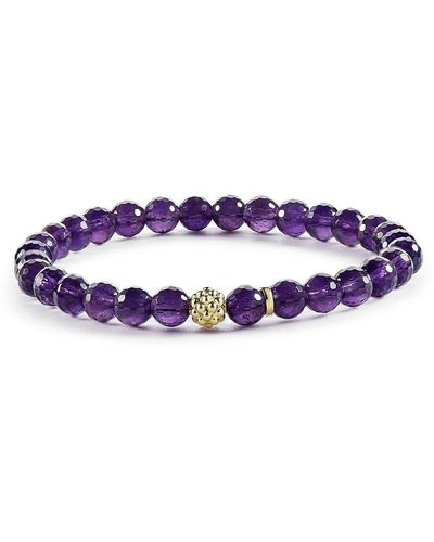 Lagos Caviar Icon Semiprecious Stone Bracelet - Purple