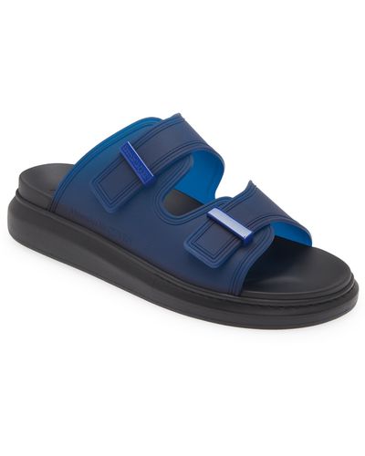 Alexander McQueen Oversize Slide Sandal - Blue