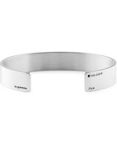 Le Gramme 33g Polished Sterling Ribbon Cuff Bracelet At Nordstrom - White