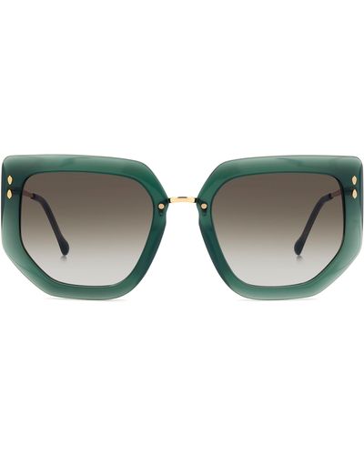Isabel Marant 55mm Gradient Cat Eye Sunglasses - Green