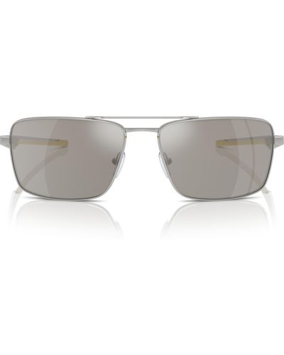 Scuderia Ferrari X 60mm Rectangular Sunglasses - Gray