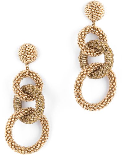 Deepa Gurnani Sienna Embellished Drop Earrings - Metallic