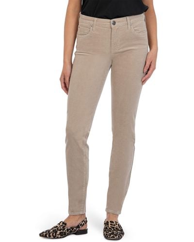 Kut From The Kloth Diana Stretch Corduroy Skinny Pants - Natural
