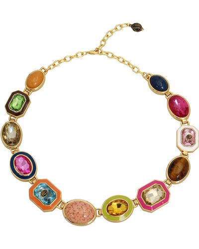 Kurt Geiger Resin & Crystal Collar Necklace - Multicolor