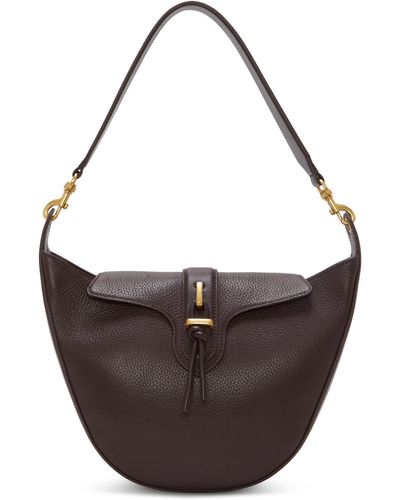 Vince Camuto Maecy Leather Convertible Hobo Bag - Brown