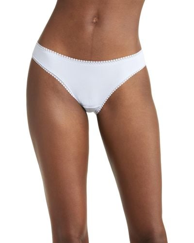 Cabana Cotton Hip G Thong Underwear - White – On Gossamer