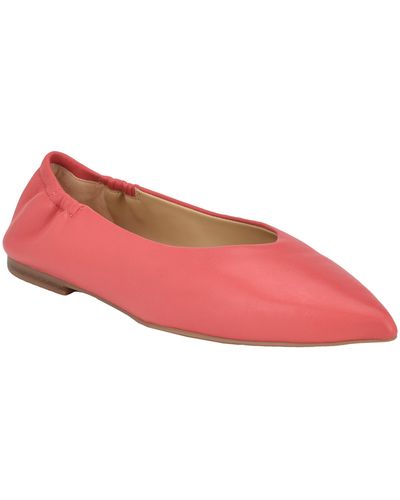Calvin Klein Saylory Pointed Toe Flat - Red