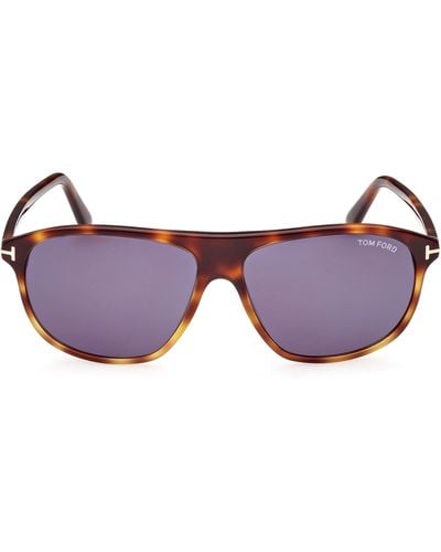Tom Ford Prescott 60mm Square Sunglasses - Purple