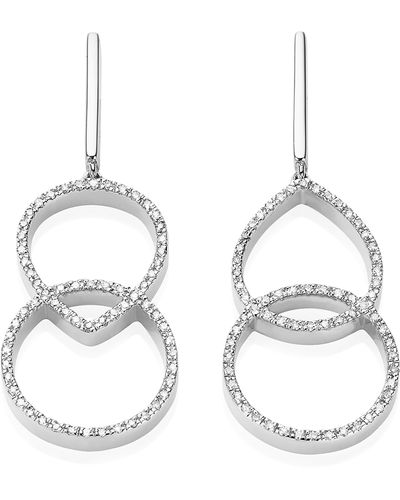 Monica Vinader Naida Kiss Mismatched Diamond Drop Earrings - White
