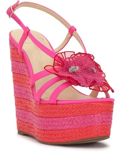 Jessica Simpson Visela Platform Wedge Sandal - Pink