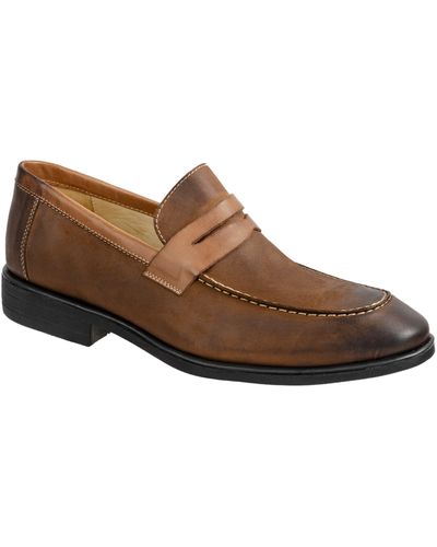 Sandro Moscoloni Taylor Moc Toe Penny Loafer - Brown