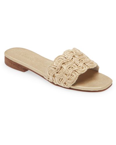 Kaanas Nash Slide Sandal - Natural