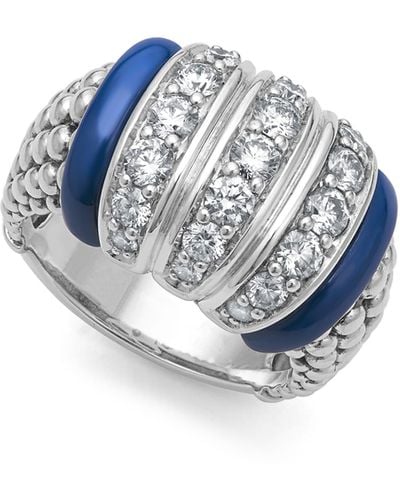 Lagos Blue Caviar Diamond & Ceramic Ring