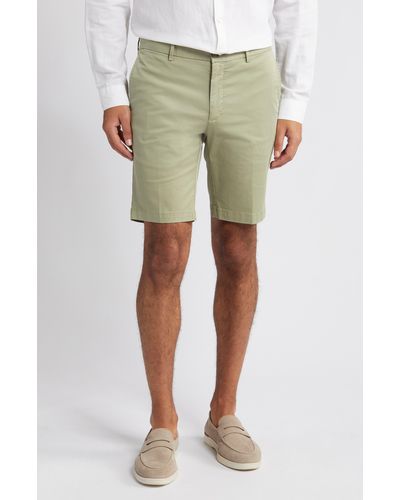 Scott Barber Microsanded Cotton Stretch Twill Shorts - Natural