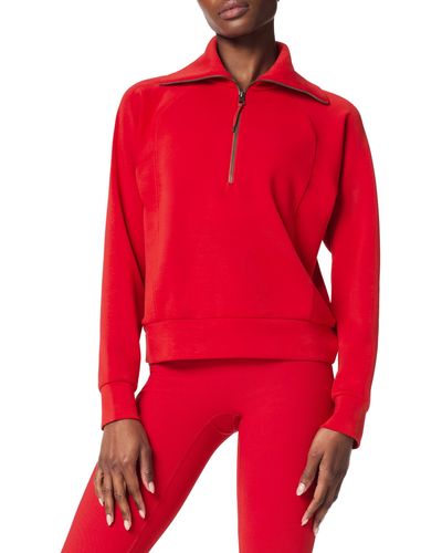 Spanx Spanx Airessentials Half Zip Sweatshirt - Red