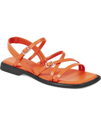Vagabond Shoemakers Izzy Toe Loop Strappy Sandal - Red