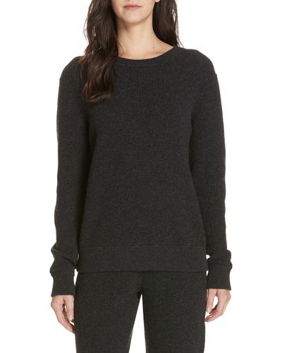 Jenni Kayne Thermal Cashmere Blend Sweater - Black
