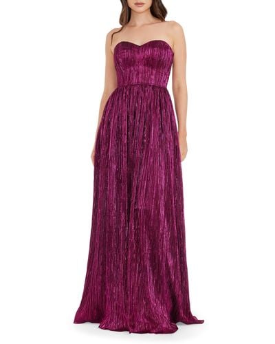 Dress the Population Audrina Strapless Gown - Purple