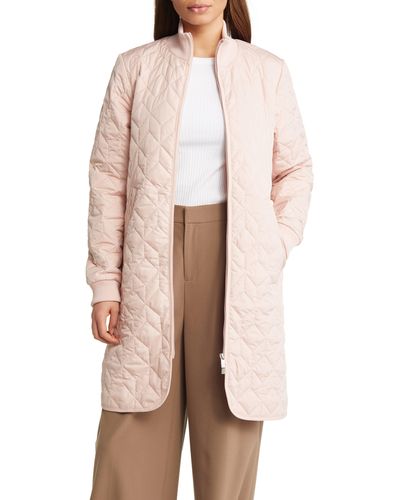 Ilse Jacobsen Isle Jacobsen Long Quilted Jacket - Natural
