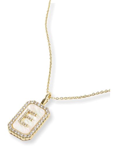 Melinda Maria Love Letters Double Sided Mother-of-pearl Initial Pendant Necklace - Multicolor