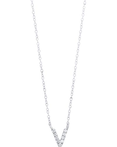 Bony Levy Icon Diamond Initial Pendant Necklace - White