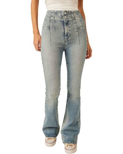 Free People We The Free Jayde Flare Jeans - Gray