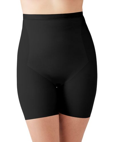 Wacoal Shape Revelation Straight High Waist Thigh Shaping Shorts - Black