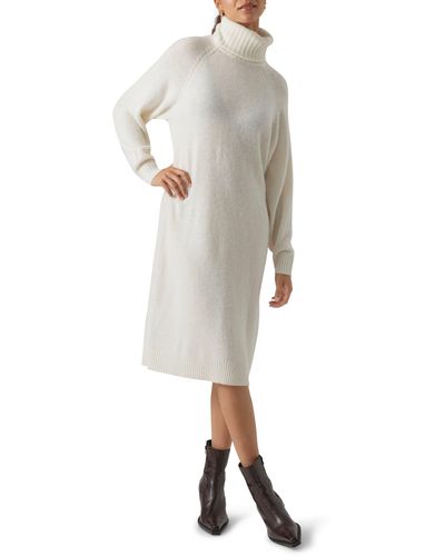 Vero Moda Phillis Long Sleeve Sweater Dress in Natural | Lyst