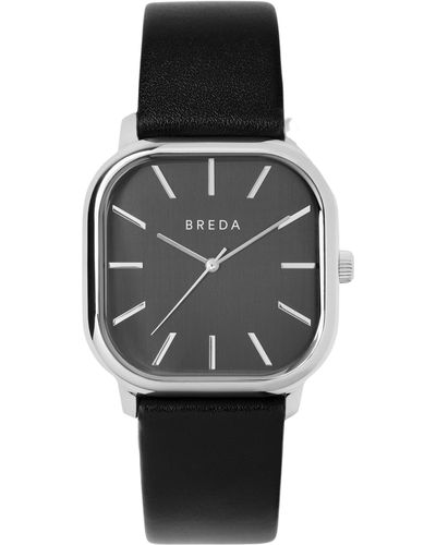 Breda Visser Leather Strap Watch - Black