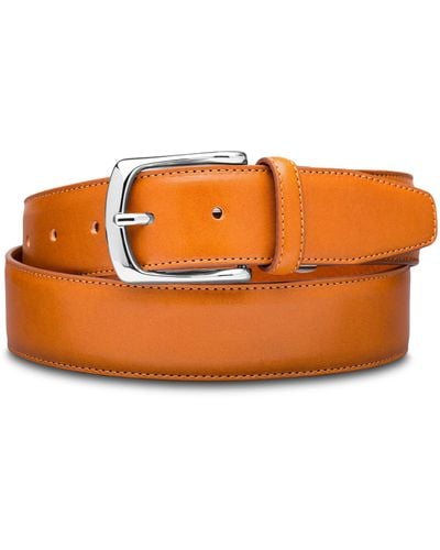 Bosca Roma Leather Belt - Orange