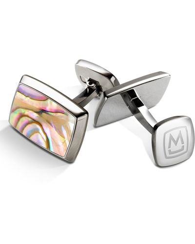 M-clip M-clip Abalone Cuff Links - Yellow