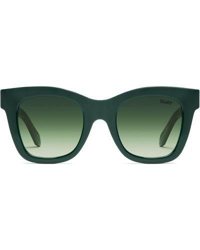 Quay After Hours 51mm Square Sunglasses - Green