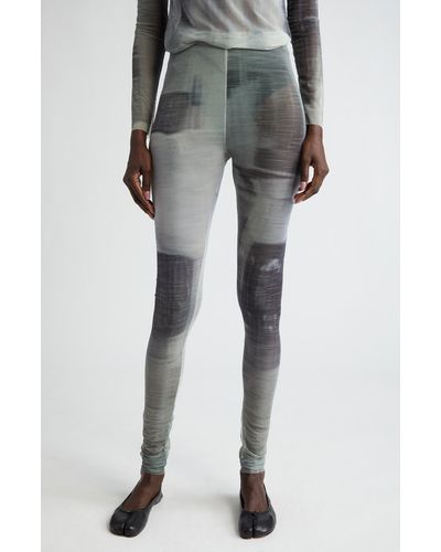 ELLISS Sheer Mesh leggings - Gray