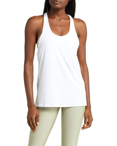 Alo Yoga Don't Get It Twisted Racerback Tank - White