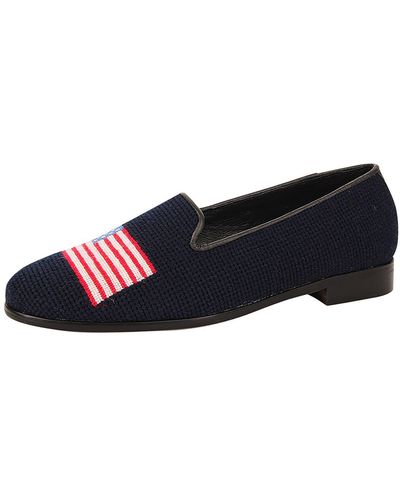 ByPaige By Paige Needlepoint American Flag Flat - White
