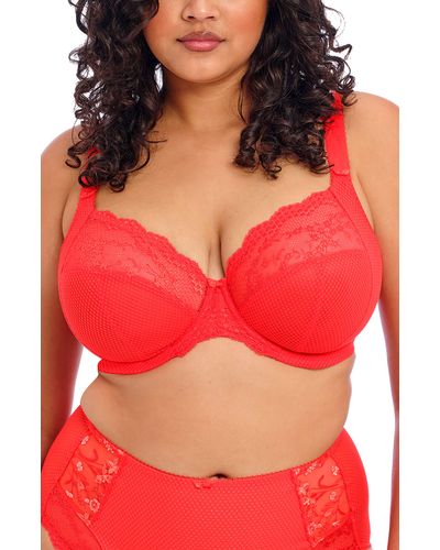 Elomi Charley Full Figure Underwire Convertible Plunge Bra - Red