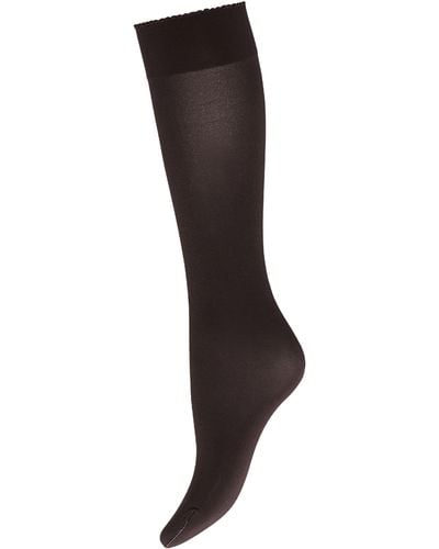 Wolford Velvet De Luxe Knee High Socks - Black