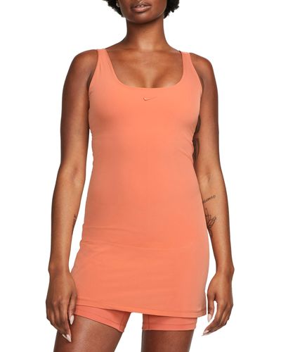 Orange hot sale nike dress