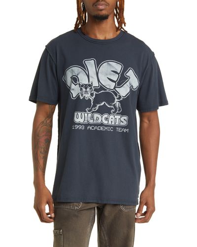 DIET STARTS MONDAY Wildcats Graphic T-shirt - Blue