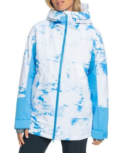 Roxy X Chloe Kim Waterproof Snow Jacket - Blue