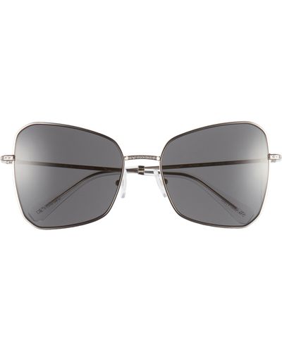 Swarovski 57mm Butterfly Sunglasses - Gray