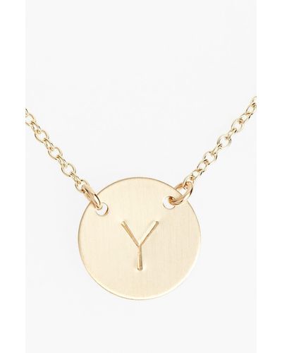 Nashelle 14k-gold Fill Anchored Initial Disc Necklace - Natural