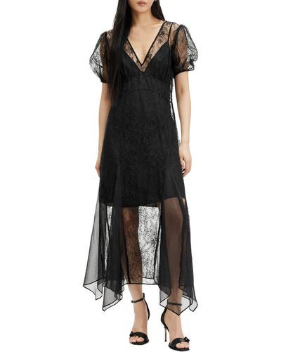 AllSaints Rayna Lace Dress - Black