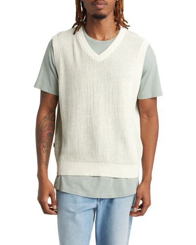 Obey Clynton V-neck Sweater Vest - White