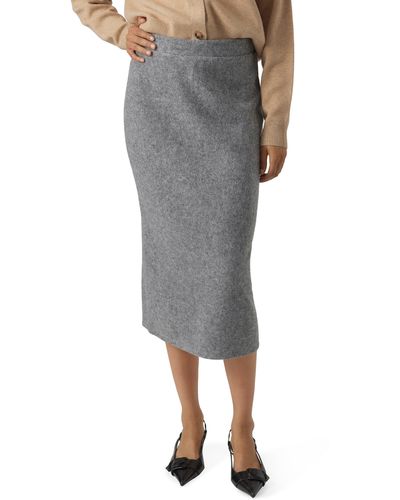 Vero Moda Blis Sweater Skirt - Gray