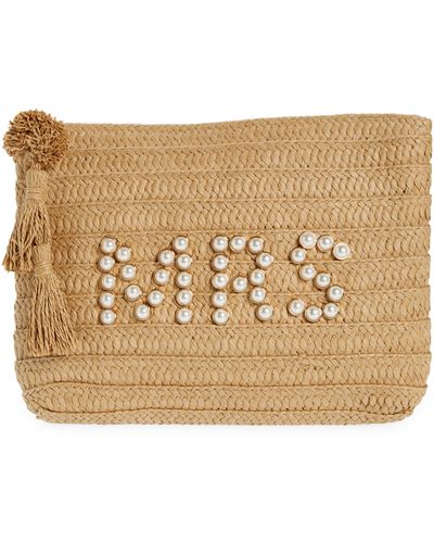 Btb Los Angeles Bijou Metallic Gold Clutch | Dillard's