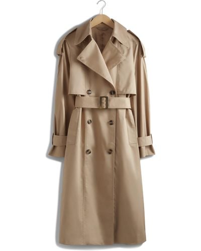 & Other Stories & Cotton Trench Coat - Natural