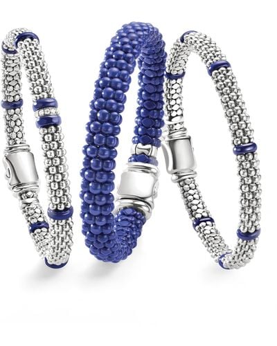 Lagos Set Of 3 Rope Bracelets - Blue