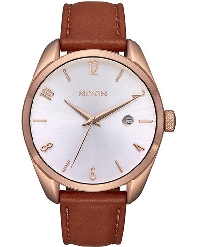 Nixon Thalia Leather Strap Watch - Multicolor