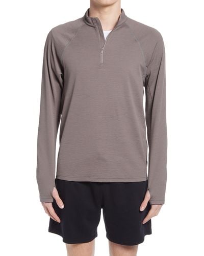 Reigning Champ Solotex Mesh Half-zip Pullover - Gray